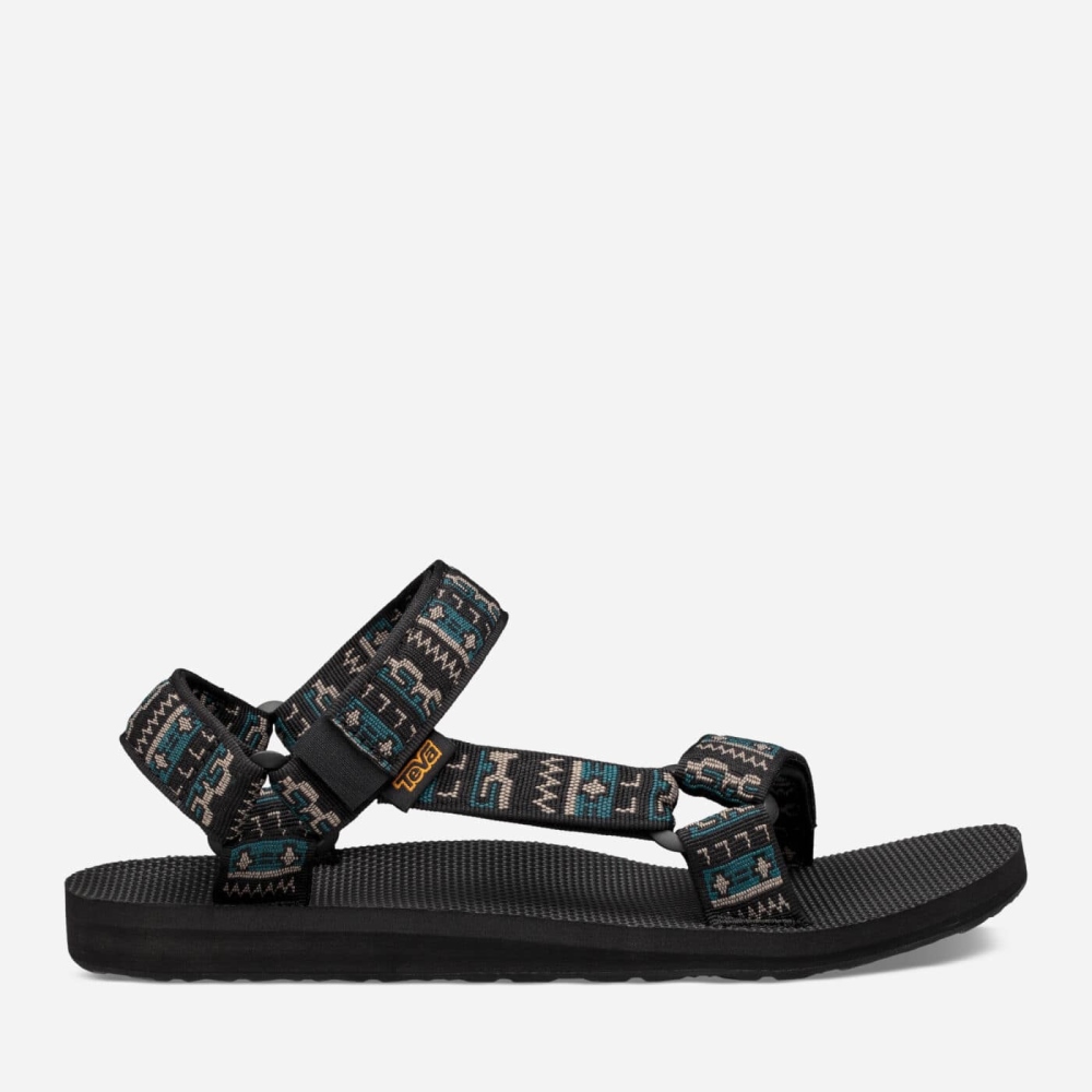 Teva Original Universal - Men's Teva Sandals - Black / Multicolor | India (LJIS13769)